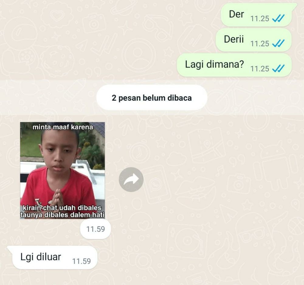 9 balasan chat lucu pakai meme © berbagai sumber