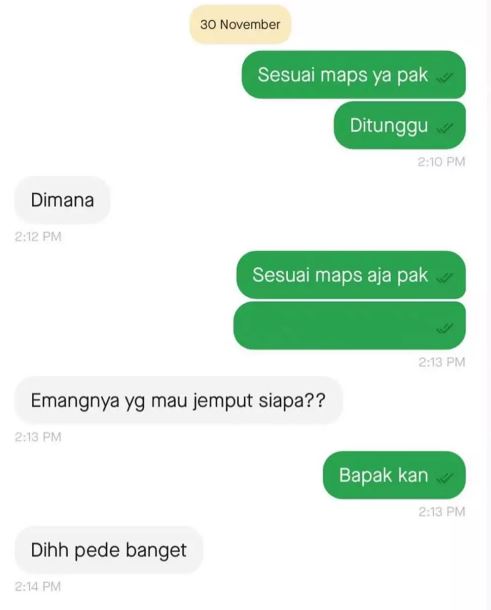 chat lucu driver ojol dan customer ini bikin nyengir kuda Berbagai sumber chat lucu driver ojol dan customer ini bikin nyengir kuda Berbagai sumber
