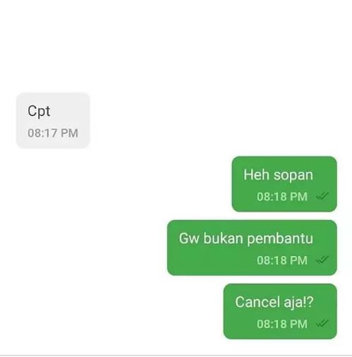 chat lucu driver ojol dan customer ini bikin nyengir kuda Berbagai sumber