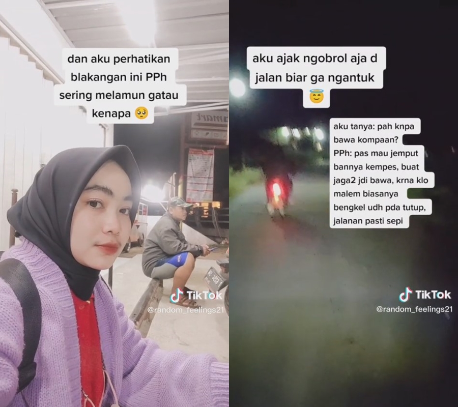 ayah ketiduran saat jemput nunggu anak  © TikTok/@random_feelings21