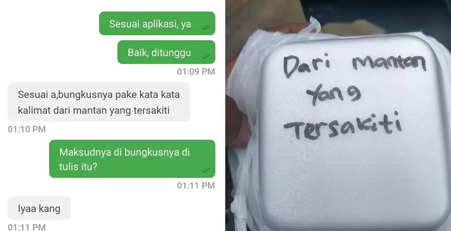 Tulisan kocak saat order makanan via online Berbagai sumber