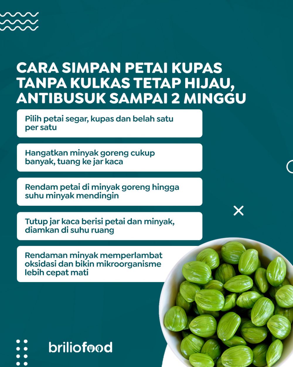 Cara menyimpan petai kupas tanpa kulkas, tetap hijau dan tak busuk sampai 2 minggu