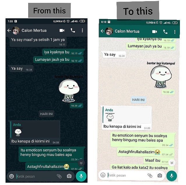 chat gara gara media sosial © Twitter