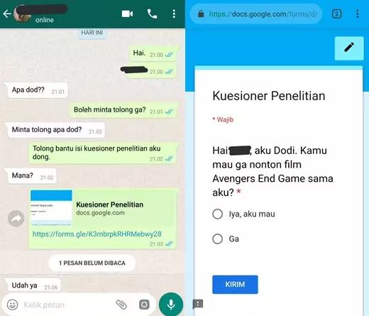 chat lucu bahas film dengan bestie Berbagai sumber