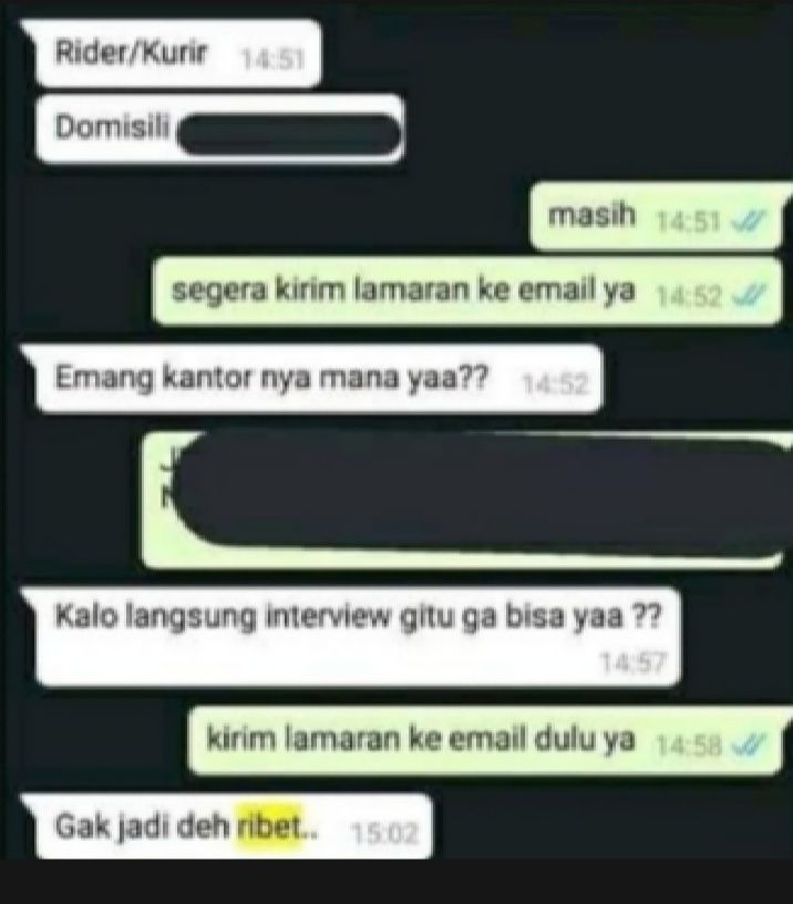 chat tanya lowongan kerja © berbagai sumber