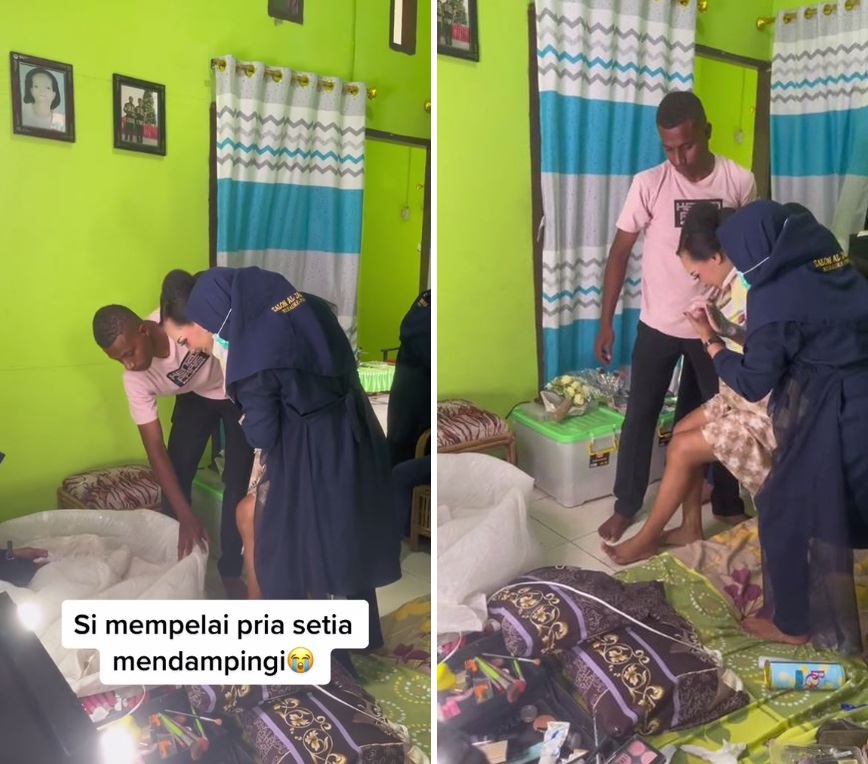 pengantin sulit jalan dirias mua sambil tiduran © TikTok