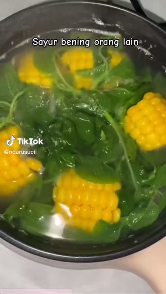 Bukannya segar, cara wanita masak sayur bayam ini hasilnya bikin senyum kecut
