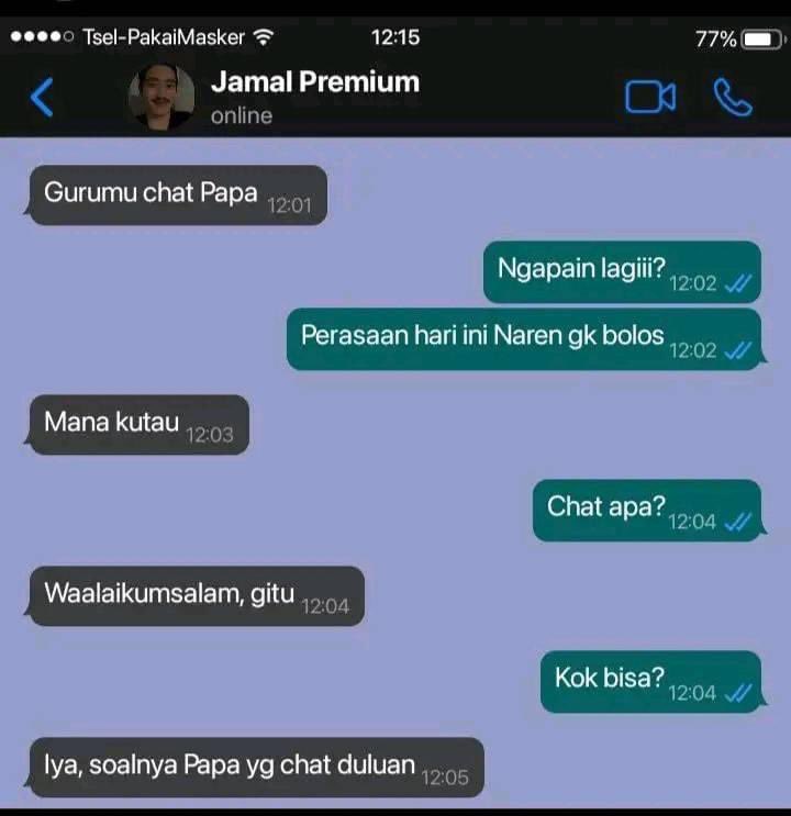 chat lucu ayah ke anak random abis Berbagai sumber