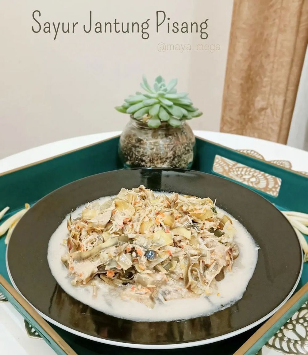 12 Resep olahan jantung pisang kuah santan, gurih, nikmat, dan sederhana