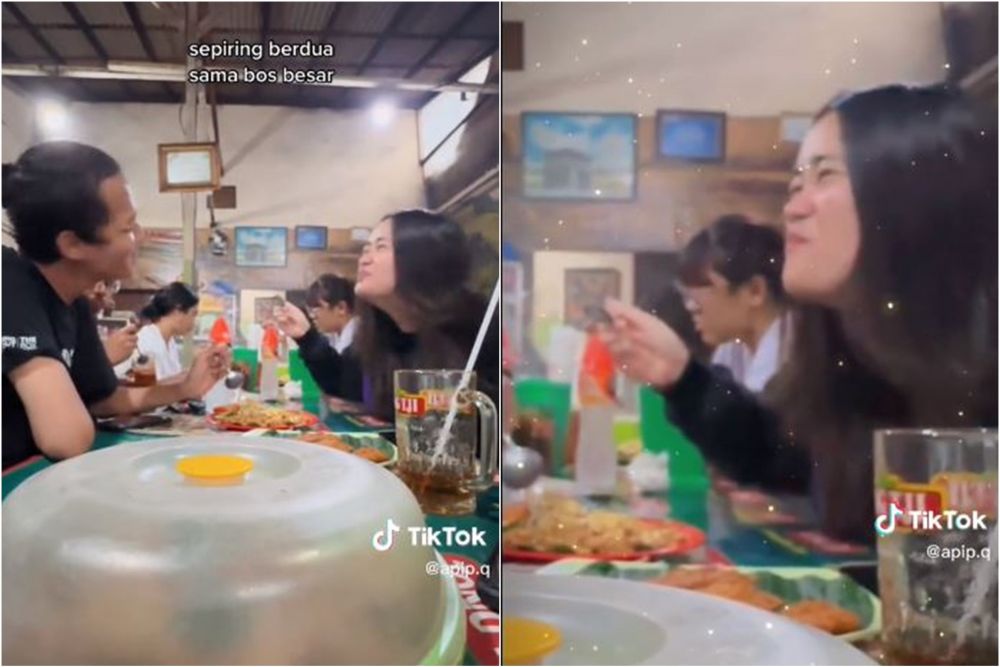 Makan sepiring berdua dengan karyawan, sikap istri Denny Sumargo banjir pujian