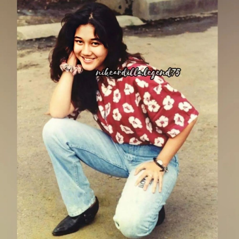 penampilan nike ardilla gaya retro © instagram