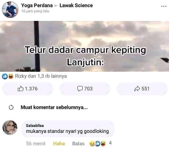 komentar kocak di Facebook Berbagai sumber