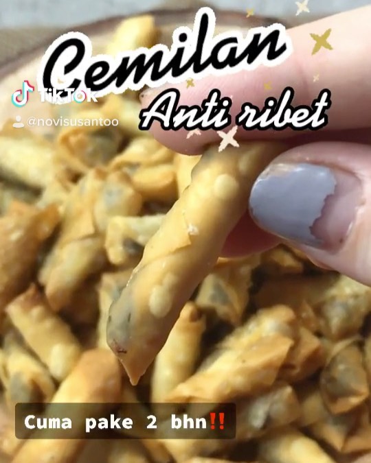 13 Resep camilan kulit pangsit goreng, enak, gurih, dan praktis