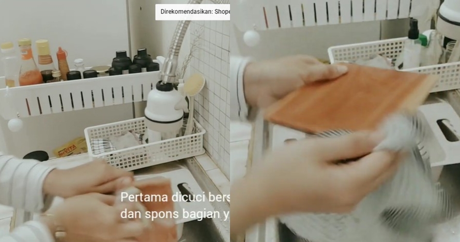 Cuma pakai 2 bahan, ini cara mengubah perabot dapur kayu pucat jadi cerah dan mulus seperti baru