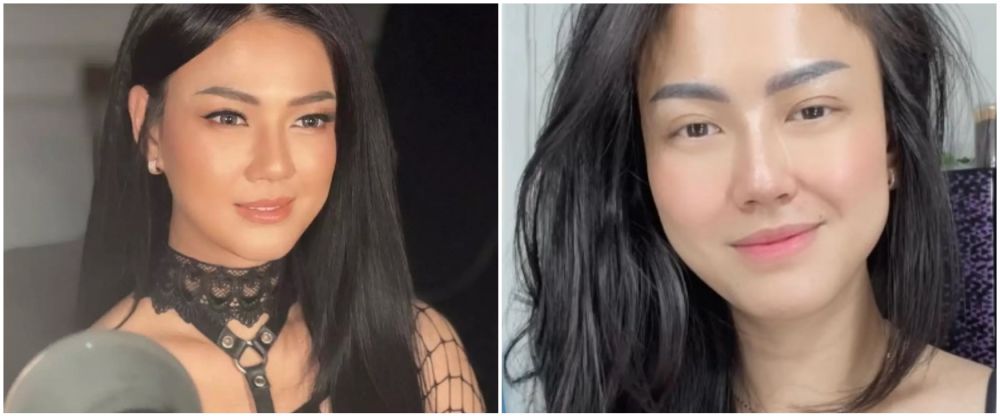 Nita Gunawan pakai dan tanpa makeup © Instagram