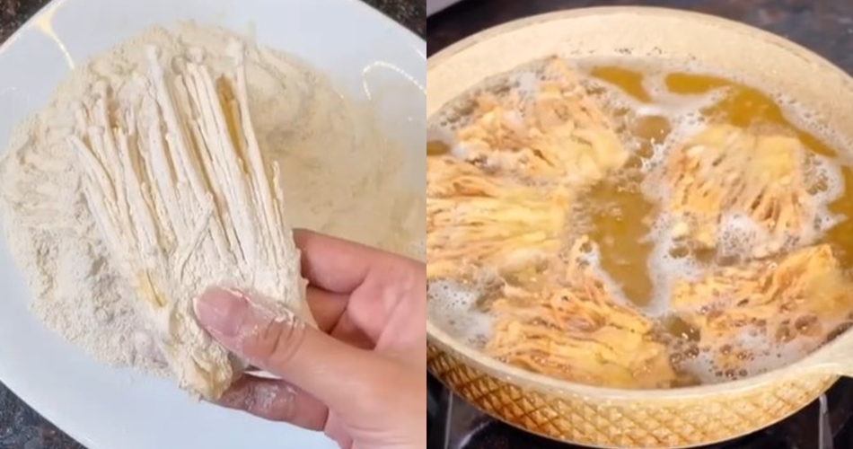 Tanpa tambahan tepung maizena, ini trik bikin adonan jamur enoki goreng krispi hingga berjam-jam