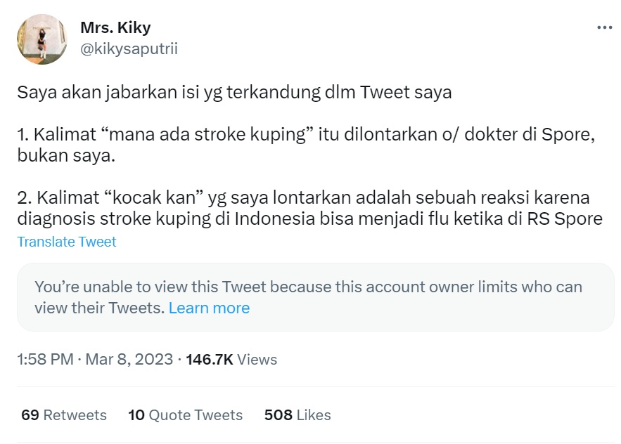 curhatan kiky saputri soal pelayanan RS © berbagai sumber