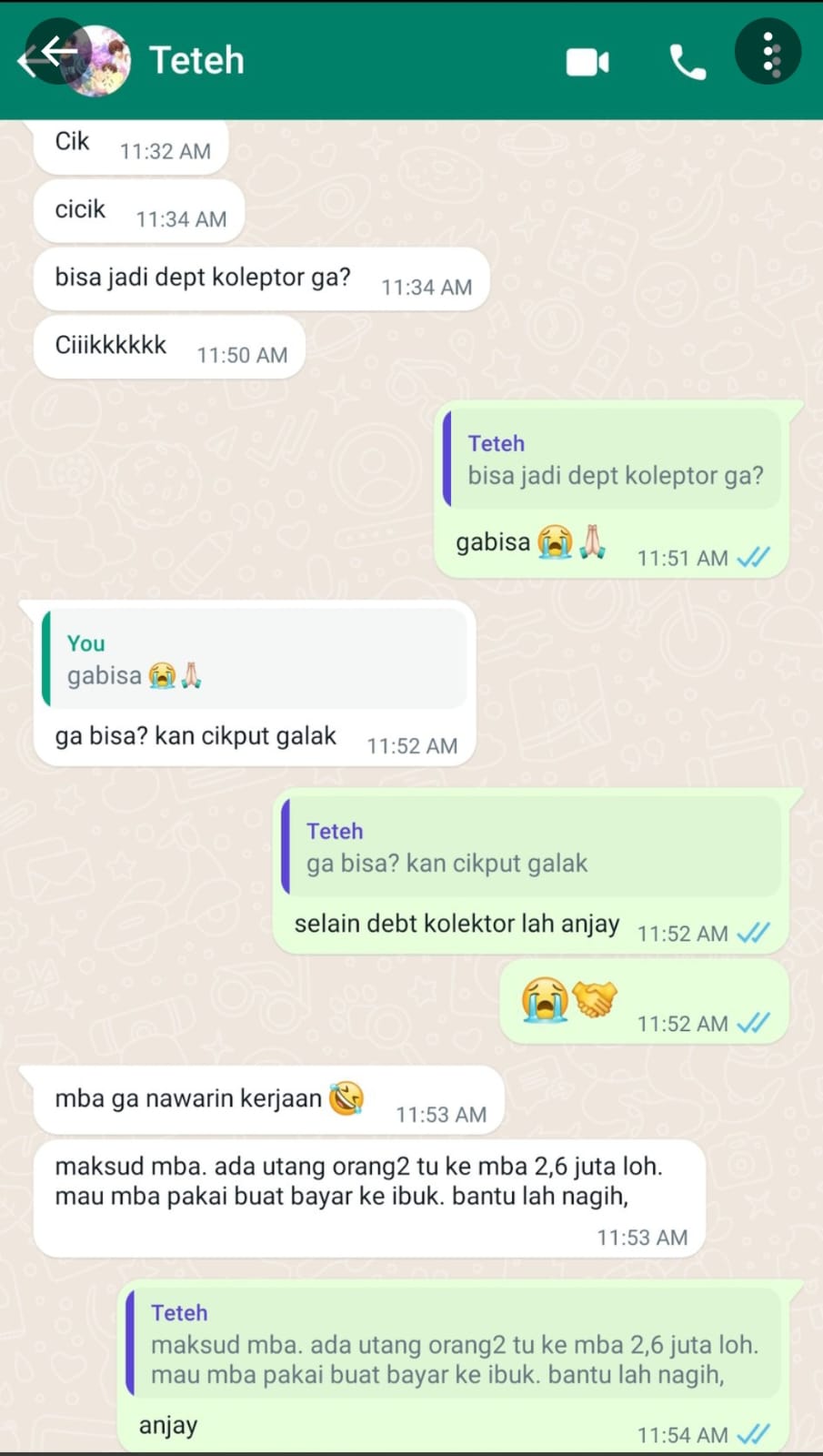 chat kocak kakak dan adik ini absurdnya bikin geleng kepala © Twitter