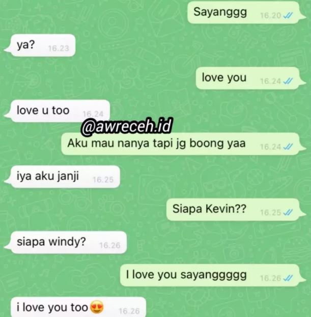 Chat lucu pacar ketahuan selingkuh Berbagai sumber