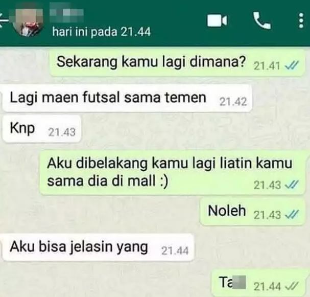 Chat lucu pacar ketahuan selingkuh Berbagai sumber