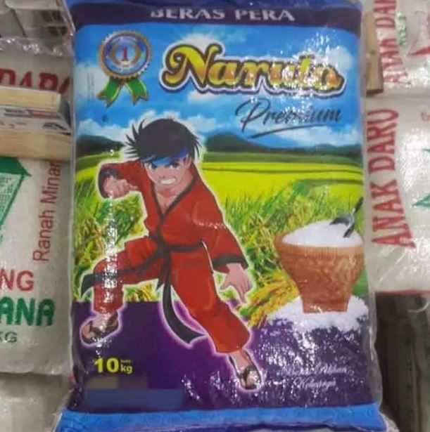 Tulisan lucu merek karung beras Berbagai sumber