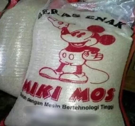 Tulisan lucu merek karung beras Berbagai sumber