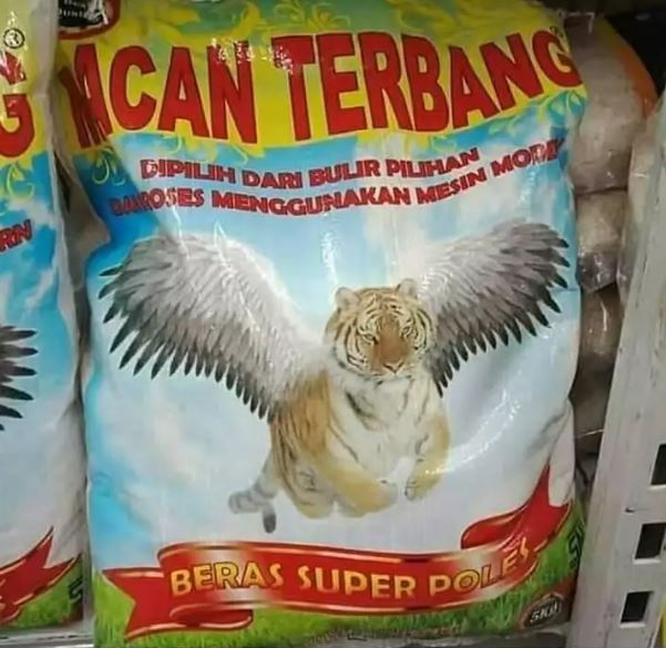 Tulisan lucu merek karung beras Berbagai sumber