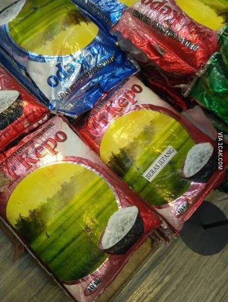 Tulisan lucu merek karung beras Berbagai sumber