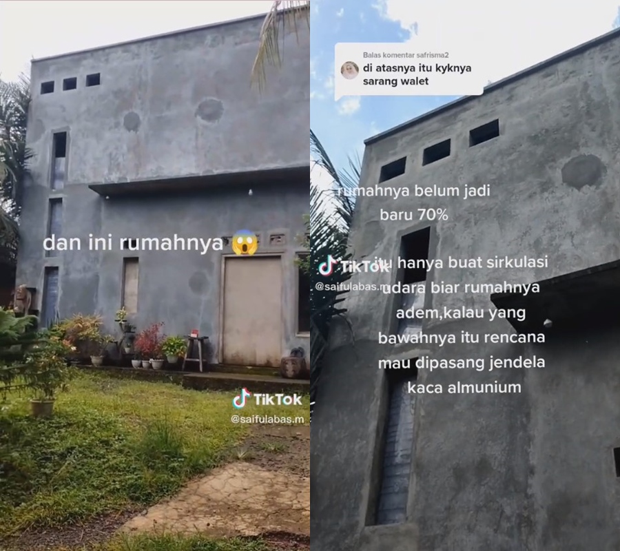 rumah setinggi pohon kelapa © TikTok/@saifulabas.m rumah setinggi pohon kelapa © TikTok/@saifulabas.m