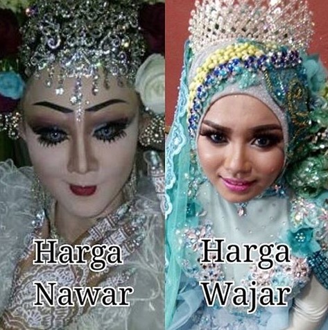 perbedaan riasan pengantin harga wajar nawar © berbagai sumber