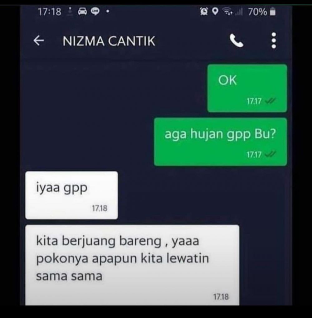 chat kocak ojek online dan customernya ini bikin suasana jadi pecah banget © berbagai sumber chat kocak ojek online dan customernya ini bikin suasana jadi pecah banget © berbagai sumber