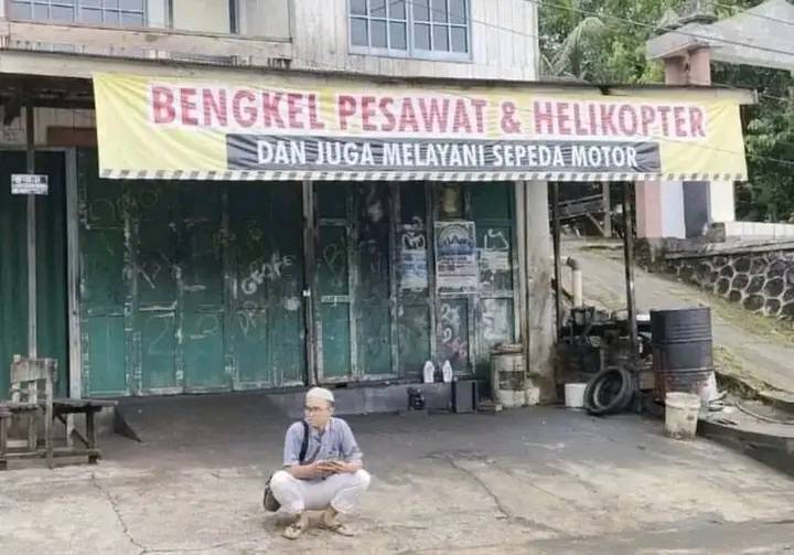 tulisan lucu di bengkel © Berbagai sumber