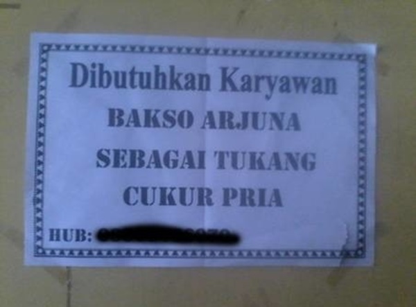 potret kocak lowongan kerja ini bikin kamu pengen nganggur aja © berbagai sumber