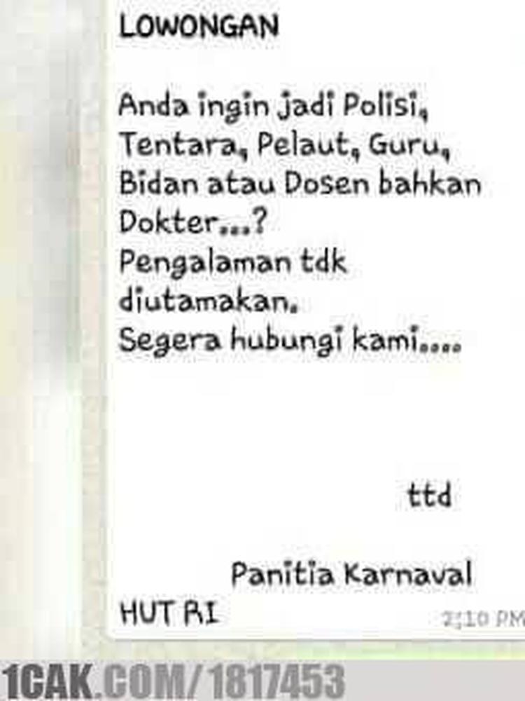 potret kocak lowongan kerja ini bikin kamu pengen nganggur aja © berbagai sumber