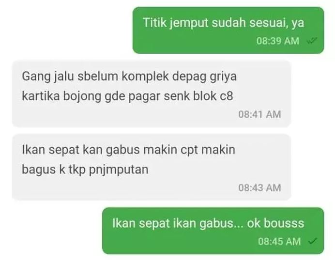 Chat lucu adu pantun driver ojek online dan penumpang Berbagai sumber