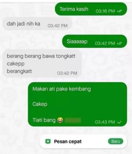 Chat lucu adu pantun driver ojek online dan penumpang Berbagai sumber