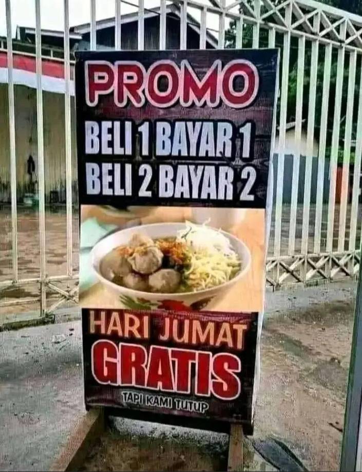tulisan lucu promo dagangan © berbagai sumber tulisan lucu promo dagangan © berbagai sumber