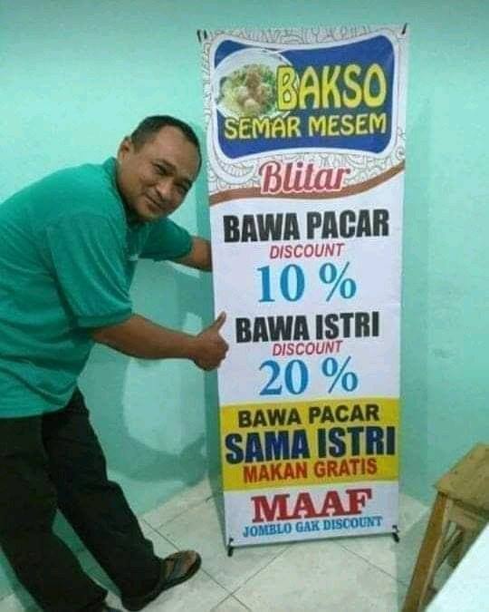 tulisan lucu promo dagangan © berbagai sumber tulisan lucu promo dagangan © berbagai sumber