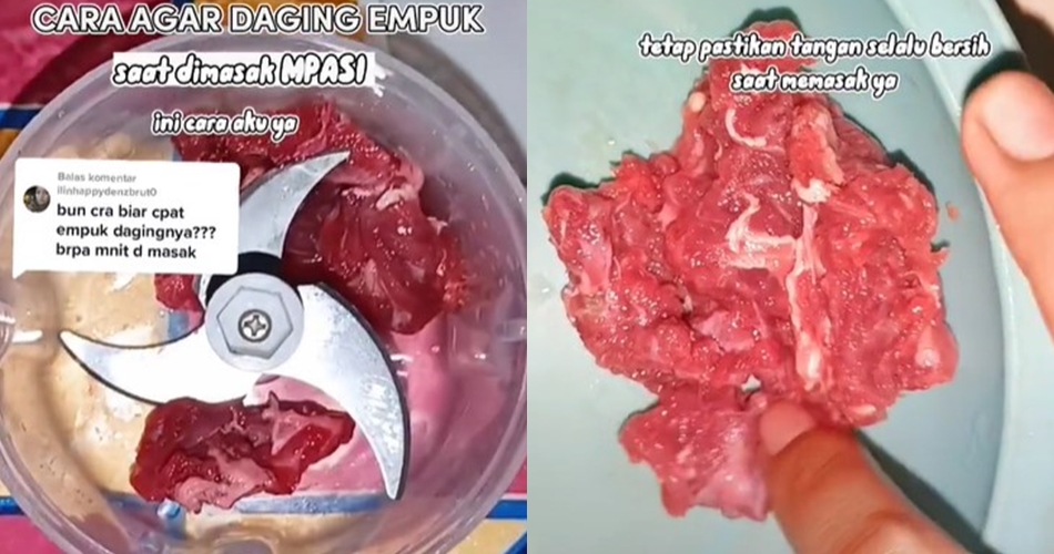 Tanpa direbus dan dimarinasi, ini trik agar daging sapi cepat empuk untuk menu MPASI