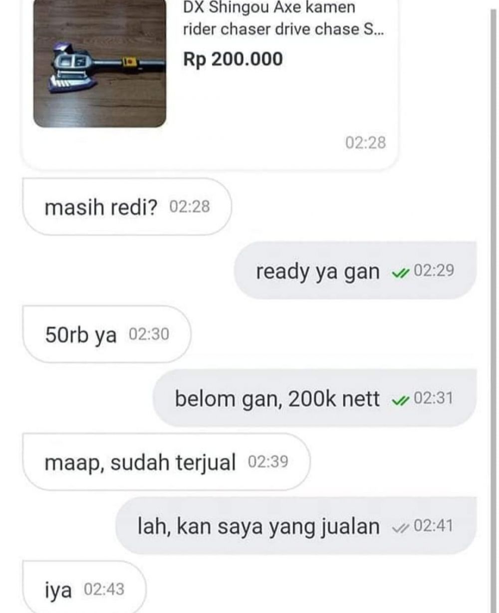 11 chat lucu transaksi antara pembeli dan penjual ini bikin geregetan © Instagram