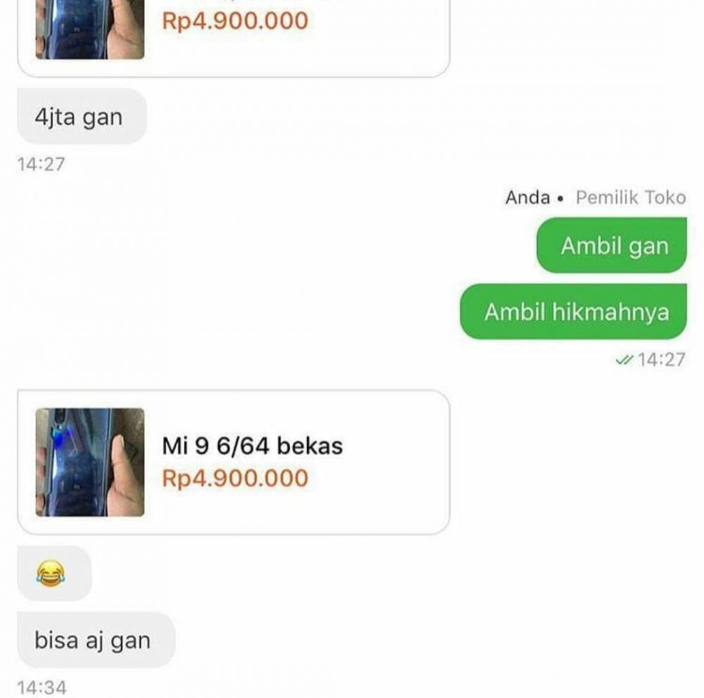 11 chat lucu transaksi antara pembeli dan penjual ini bikin geregetan © Instagram 11 chat lucu transaksi antara pembeli dan penjual ini bikin geregetan © Instagram