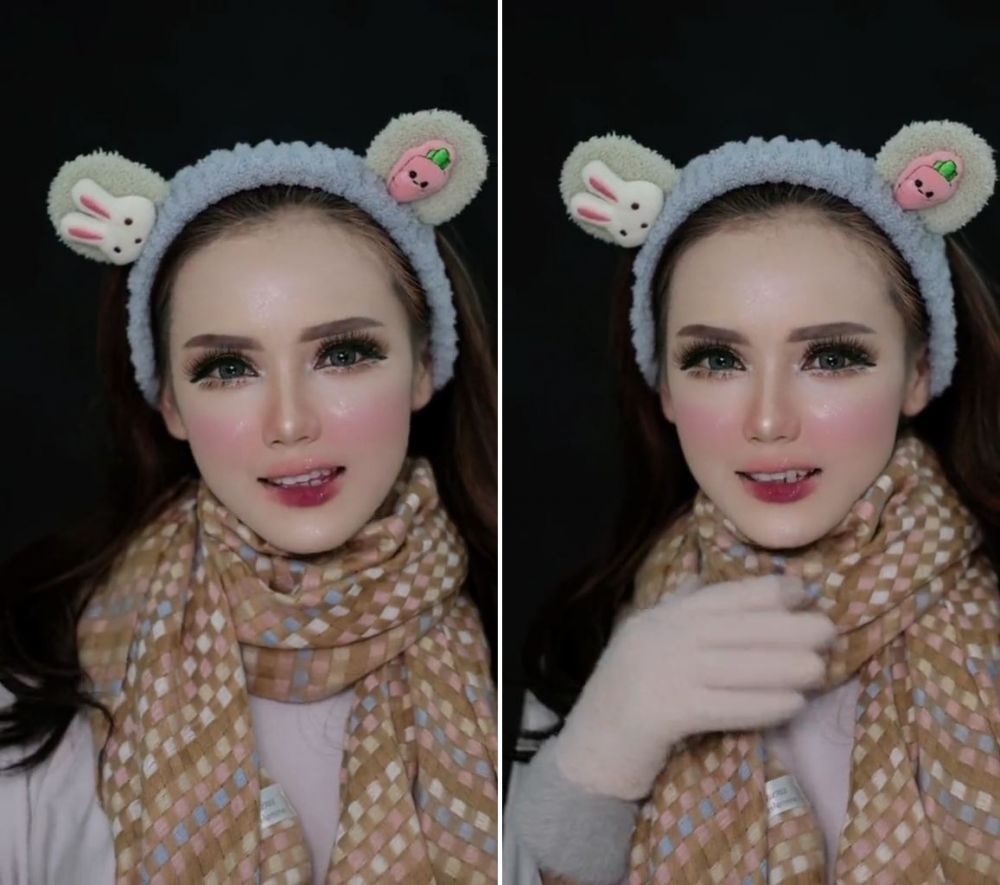 Transformasi cewek mata panda dirias MUA jadi barbie, hasil akhirnya disebut mirip Mulan Jameela