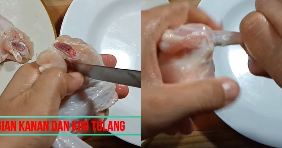 Trik jitu mengeluarkan tulang sayap ayam sebelum dimasak agar daging dan kulitnya tetap utuh