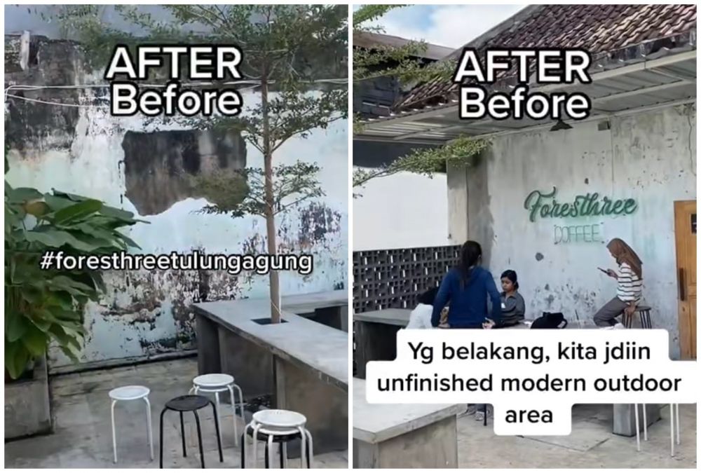 make over rumah tua jadi cafe © Tiktok make over rumah tua jadi cafe © Tiktok
