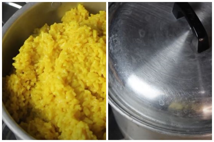 Trik masak nasi kuning agar mengilap dan gurih, cuma pakai satu bahan