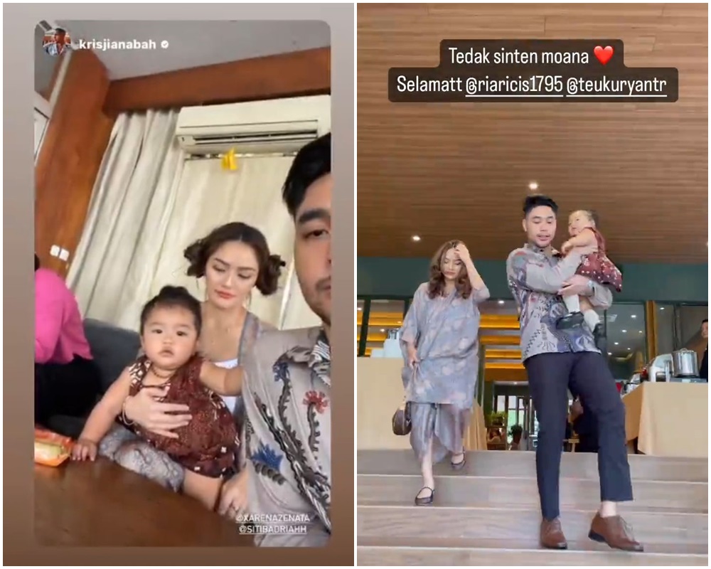 Gaya seleb hadiri acara Tedak Siten baby Moana © 2023 brilio.net