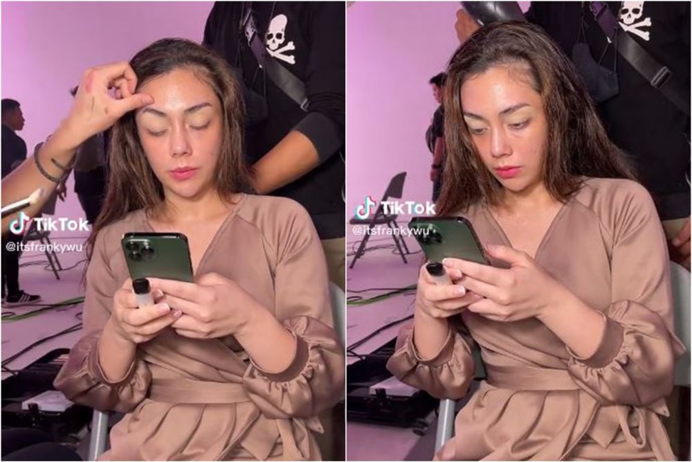 beda celine sebelum dan usai dimakeup © TikTok