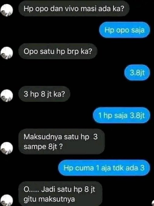 11 Chat lucu jual beli handphone via online ini bikin kepala cenat-cenut