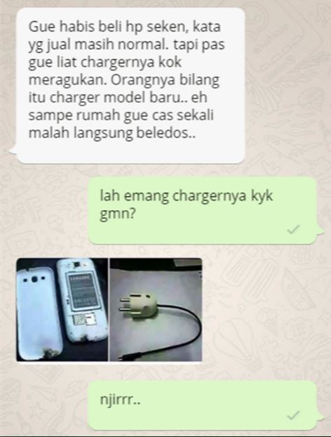 11 Chat lucu jual beli handphone via online ini bikin kepala cenat-cenut