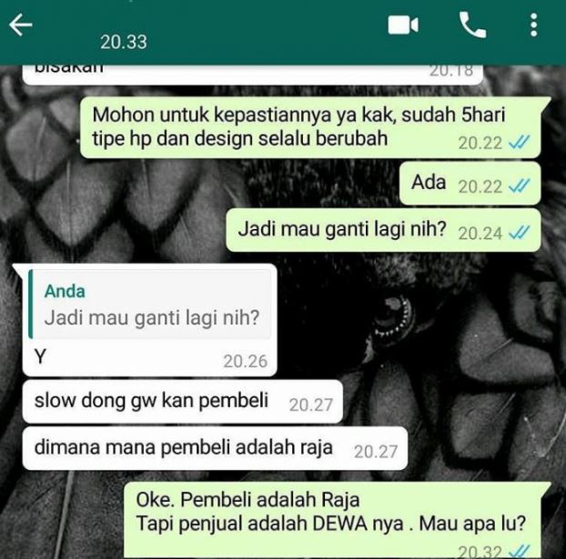 11 Chat lucu jual beli handphone via online ini bikin kepala cenat-cenut